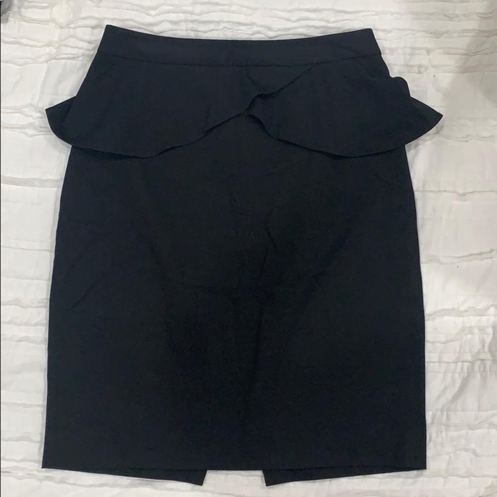Express Black Peplum Pencil Skirt, size 4